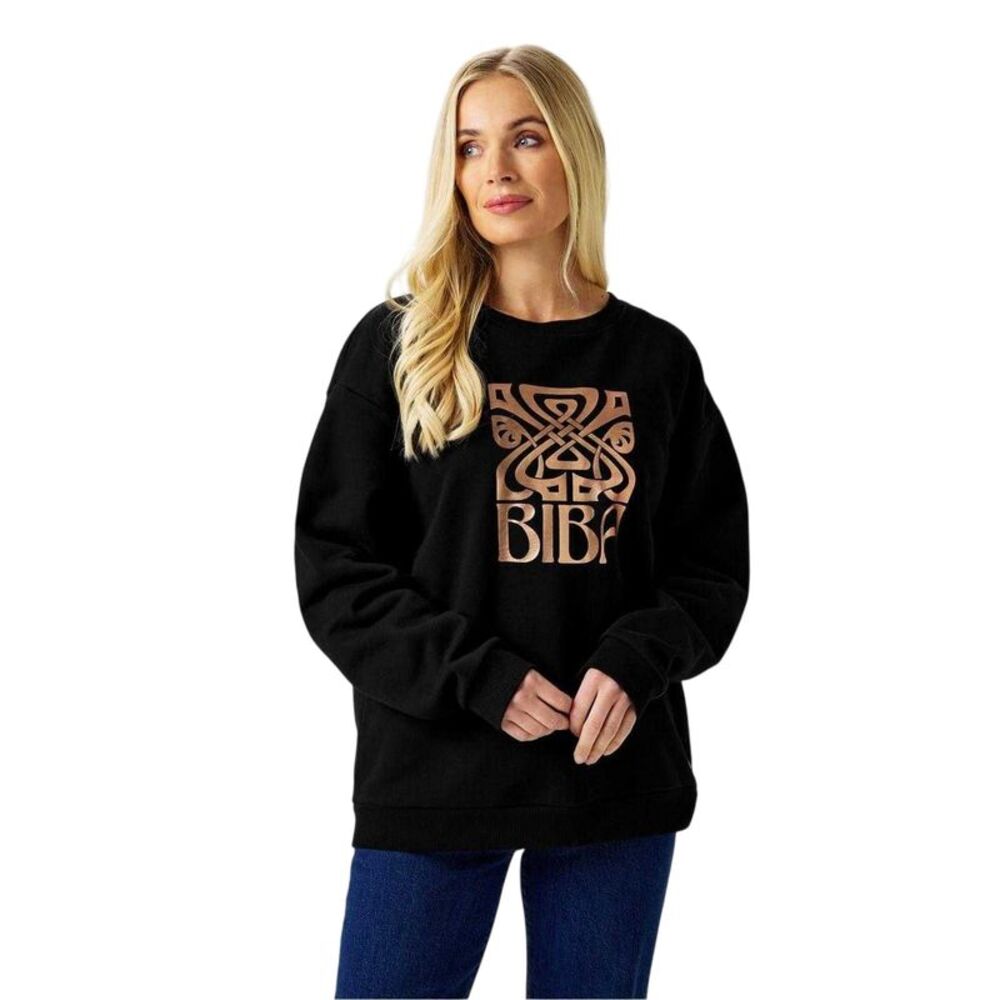 Biba Womens/Ladies Graphic Print Relaxed Fit Sweatshirt / Black